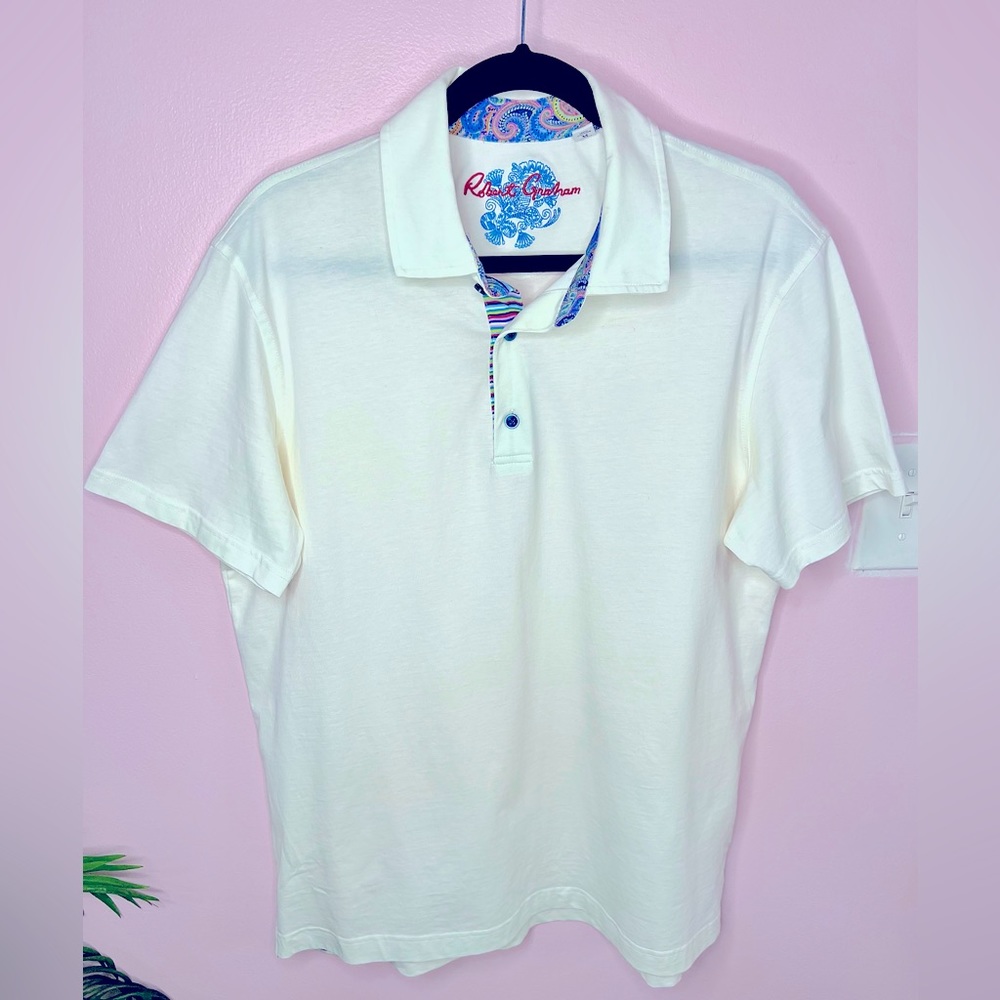 Robert Graham White polo shirt classic fit